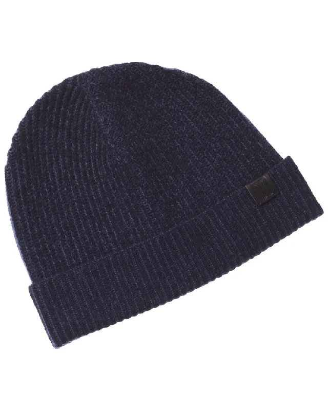 Bruno Magli Plaited Ribbed Cashmere Beanie