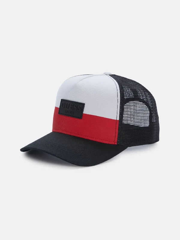 Color-Block Logo Patch Trucker Hat