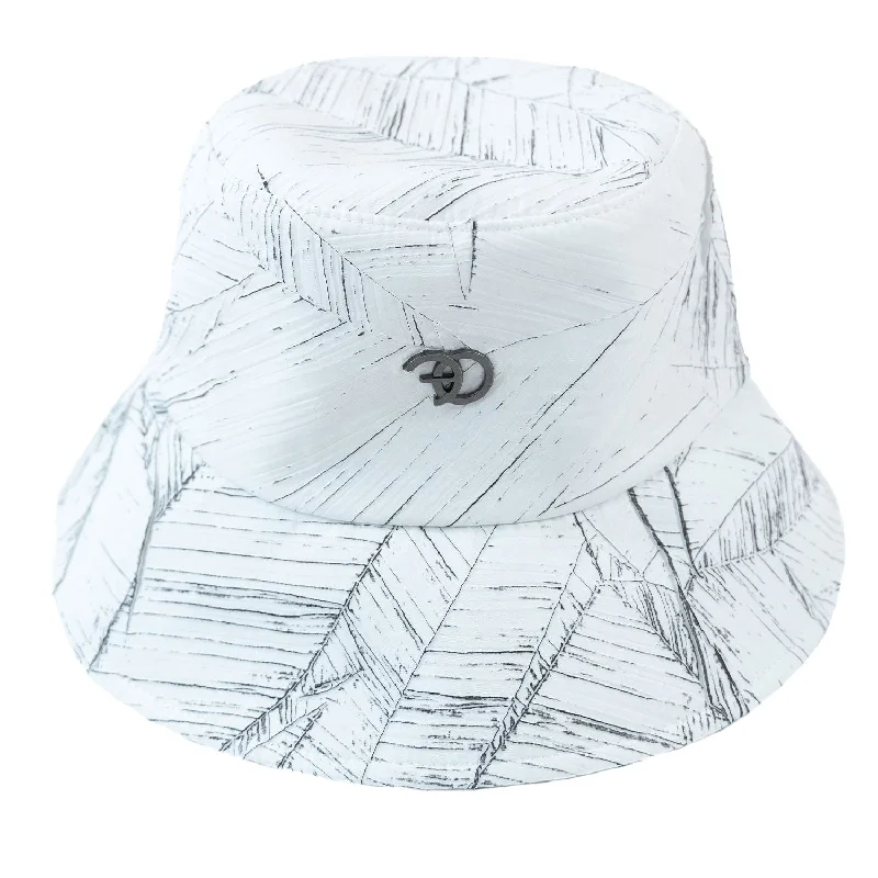 F004 Monico Nylon Bucket Hat - White