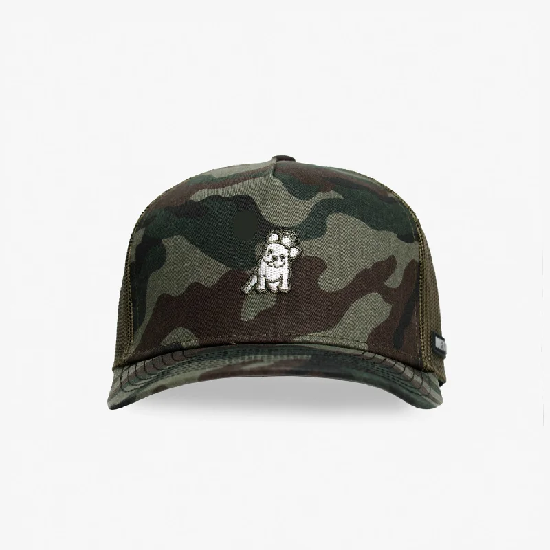 Retro Trucker Cap in Green Camo