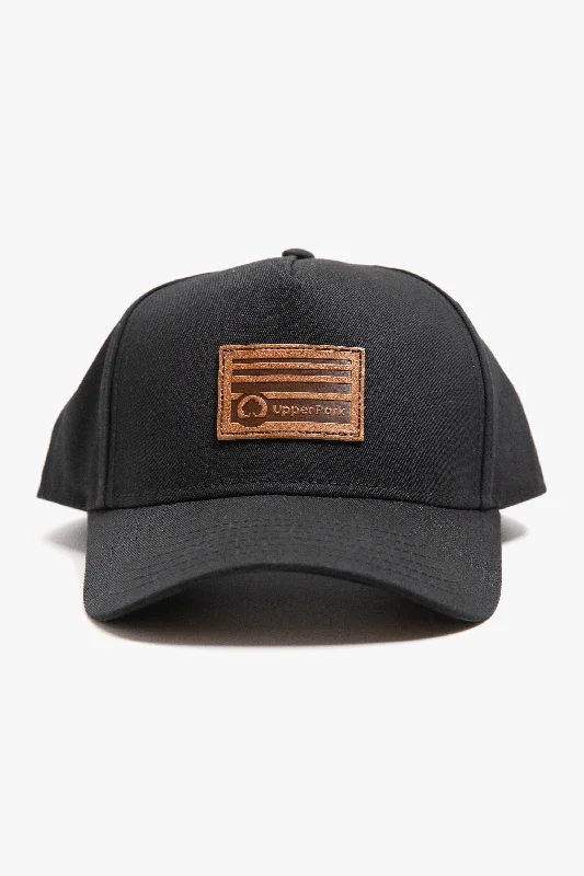 Leather Horizon Patch Frame Cap