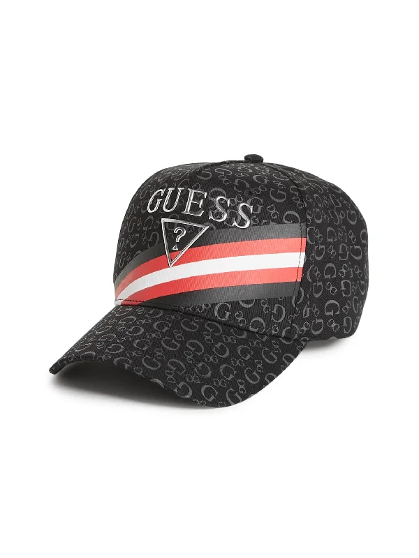 Logo Striped Baseball Hat