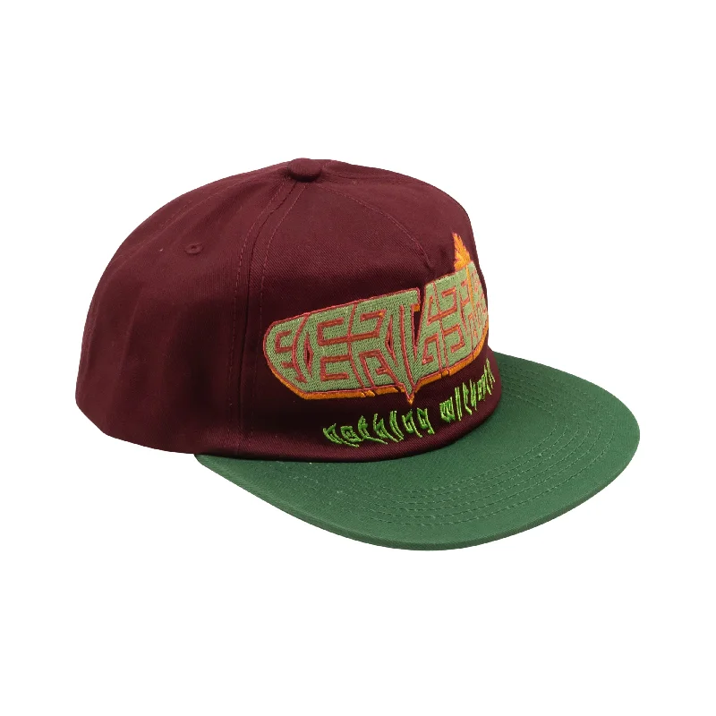 Maroon Embroidered Logo Baseball Cap