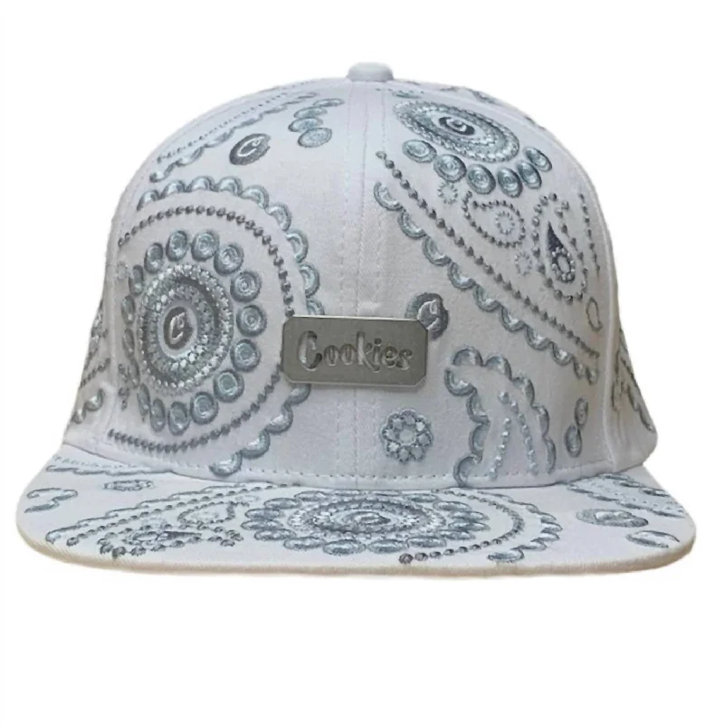 Men's Casablanca Canvas Snapback Cap In White