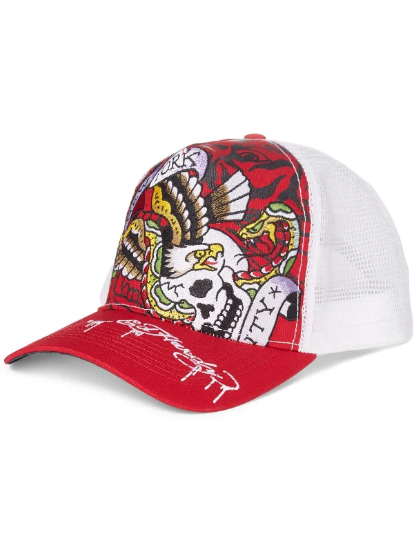 Mens Embroidered Tattoo Trucker Hat