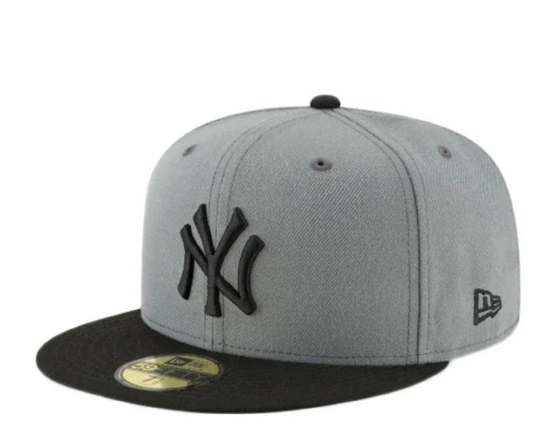 New Era 59Fifty MLB New York Yankees Storm Gray Basic Fitted Grey Hat 11591165