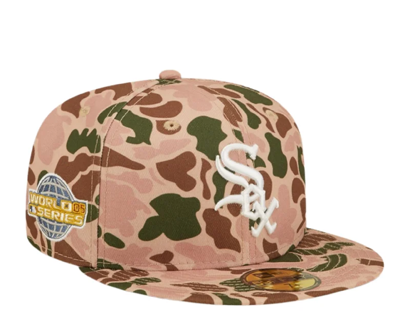 New Era Chicago White Sox Duck Camo 59FIFTY Cap 2005 WS Orange Bottom 60237940