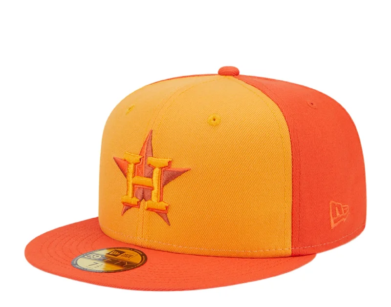 New Era Houston Astros Tri-Tone Team 59FIFTY Fitted 60355909 Orange