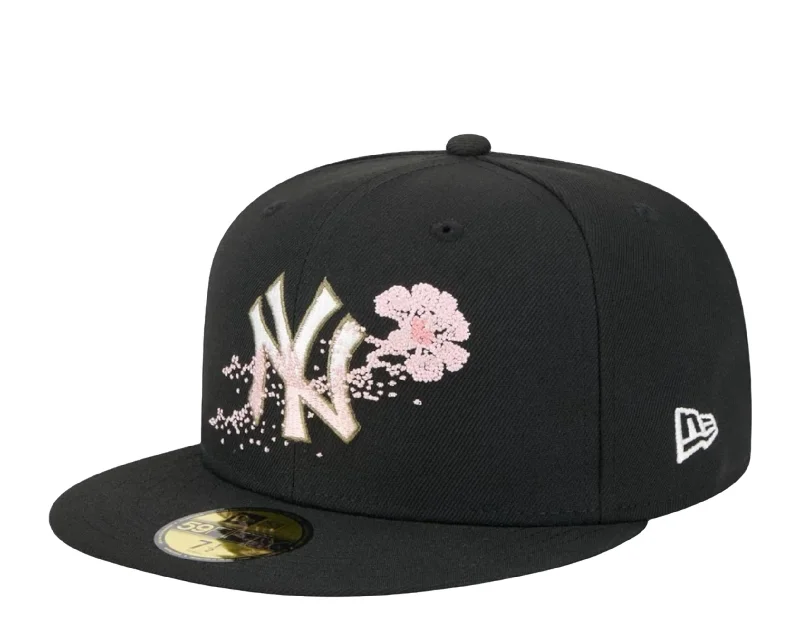 New Era New York Yankees Dotted Floral 59FIFTY Fitted 60505279 Black Gray UV