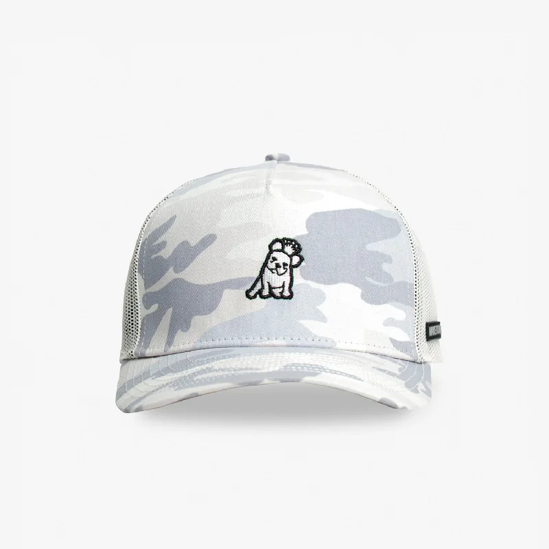 Retro Trucker Cap in White Camo