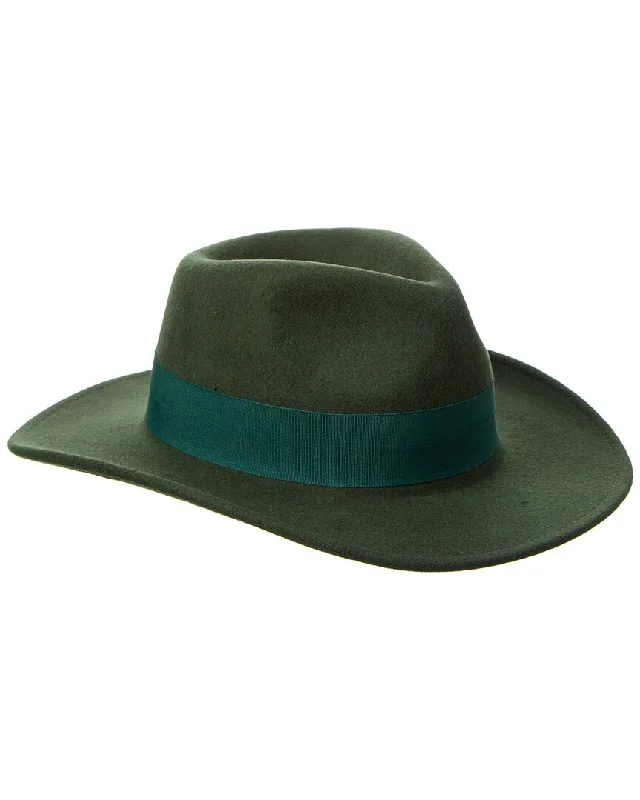 Who Ced Ribbon Band Wool Felt Fedora