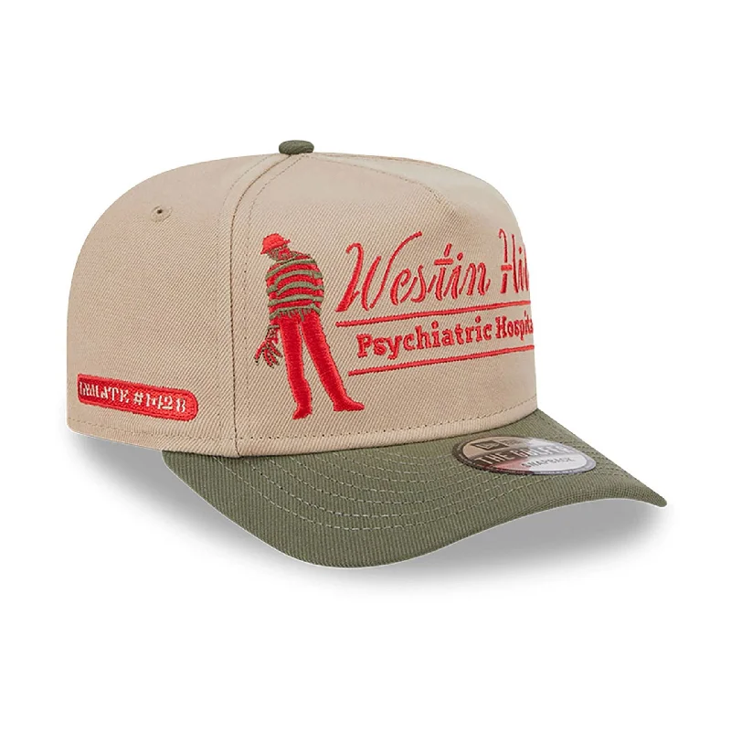 A Nightmare On Elm Street Light Beige Golfer Snapback Adjustable Cap