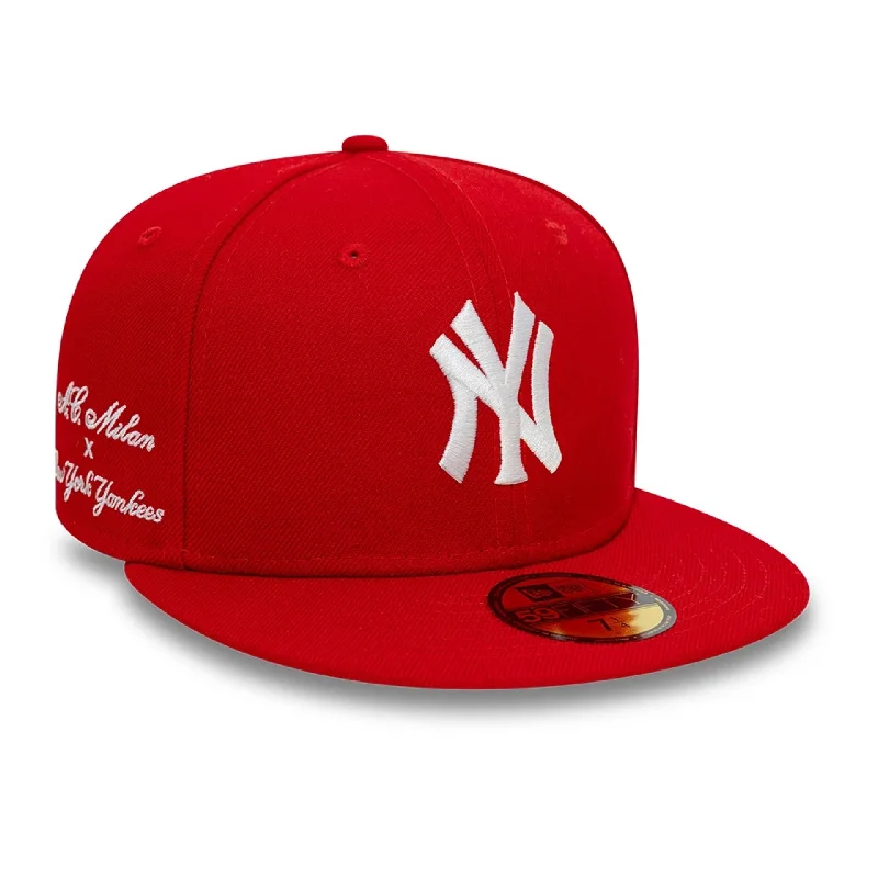 AC Milan x New York Yankees Red 59FIFTY Fitted Cap