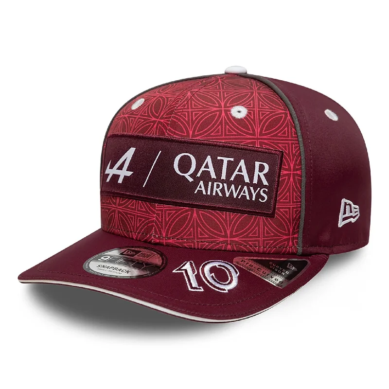 Alpine Racing x Qatar Pierre Gasly Dark Red 9FIFTY Snapback Cap