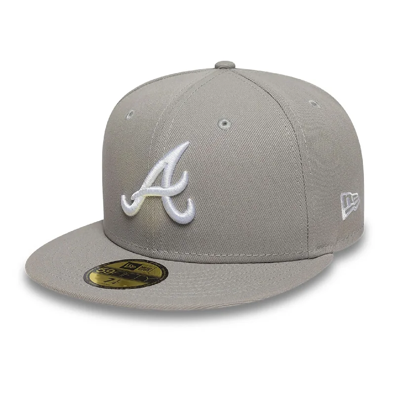 Atlanta Braves Grey 59FIFTY Fitted Cap