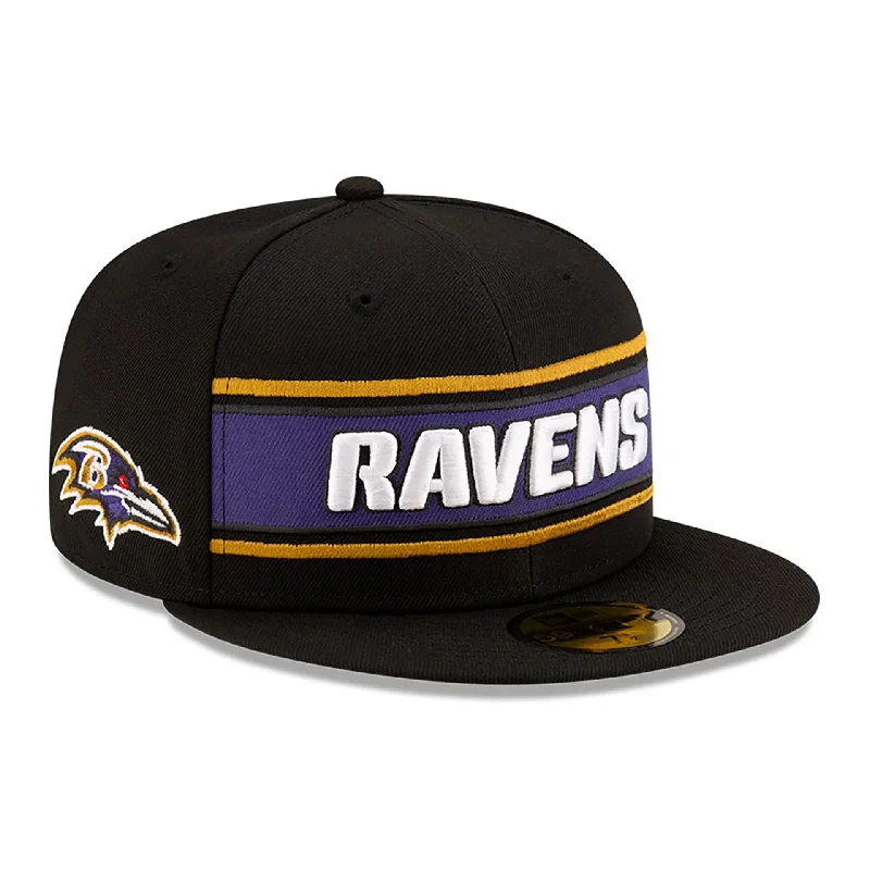 Baltimore Ravens NFL Sideline 2024 Black 59FIFTY Fitted Cap