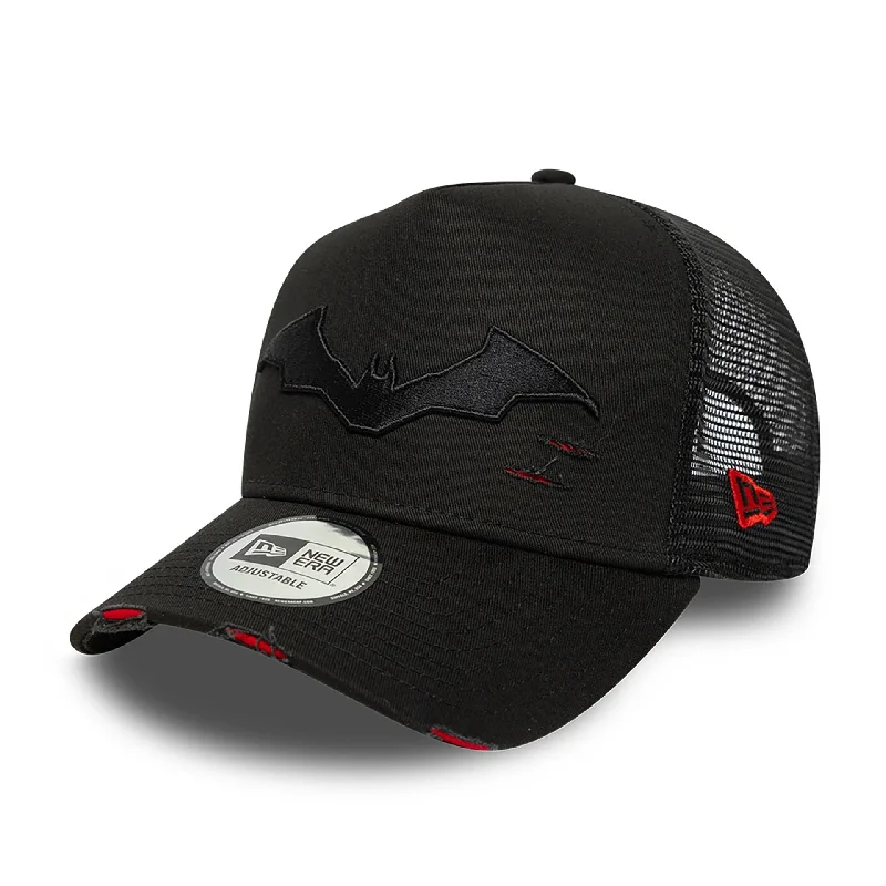 Batman Distressed Black 9FORTY E-Frame Trucker Adjustable Cap