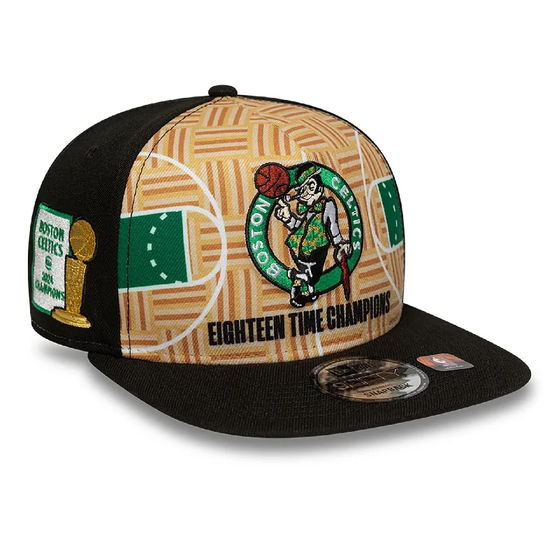 Boston Celtics 18X Champions Black 9FIFTY A-Frame Snapback Cap