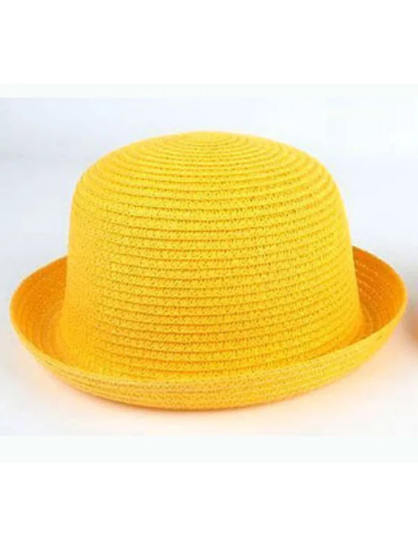 Runway-Ready Yellow Bowler Hat