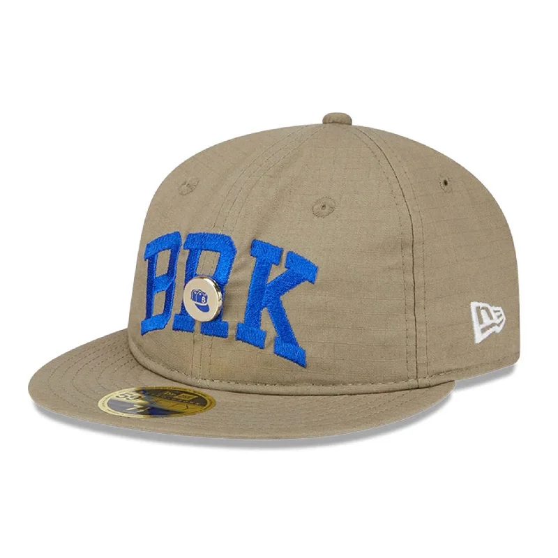 Brooklyn Dodgers Logo Pin Khaki Retro Crown 59FIFTY Fitted Cap