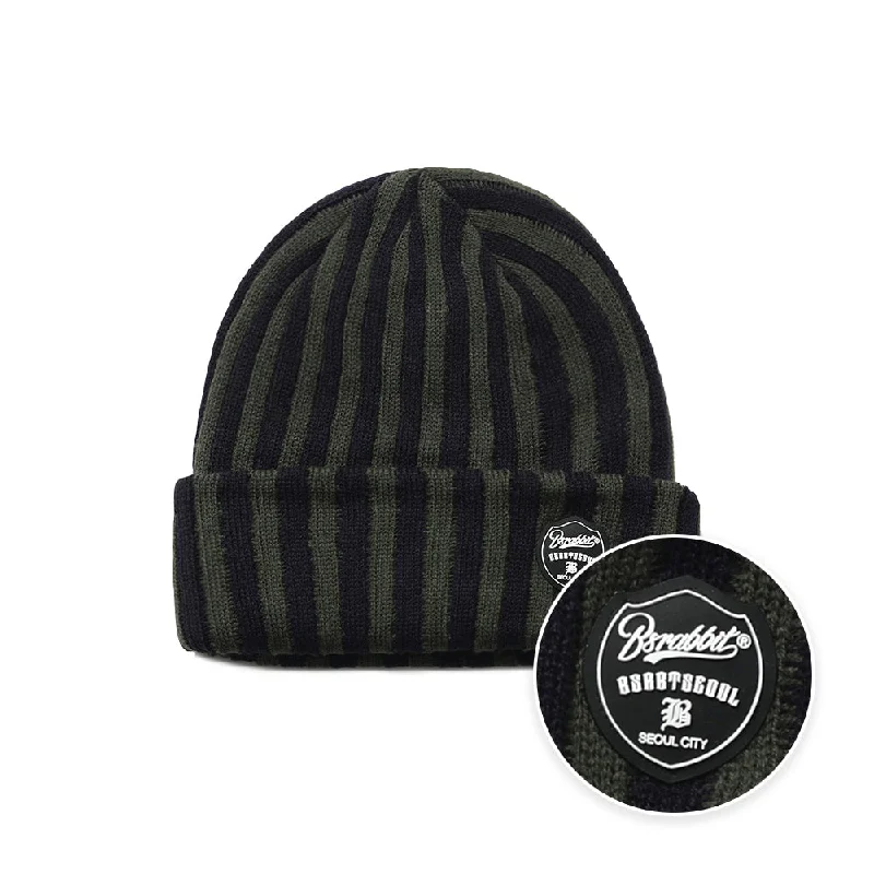 STRIPE BEANIE GREEN