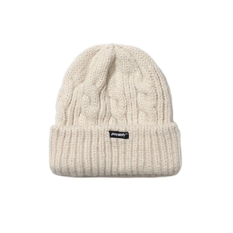 CHUNKY KNIT BEANIE IVORY