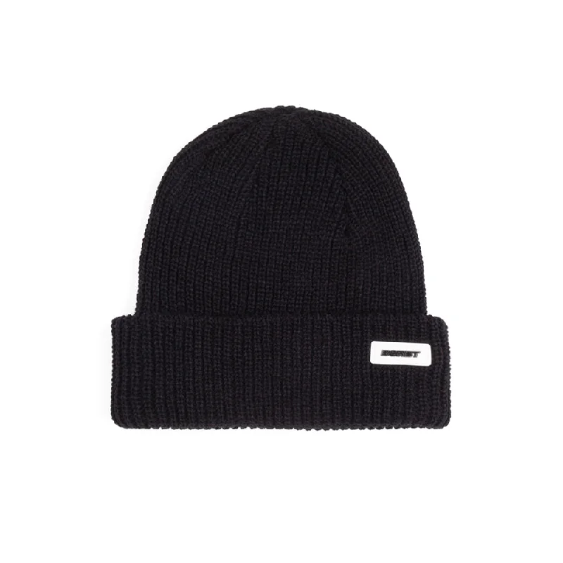 BS RUBBER WAPPEN BEANIE BLACK