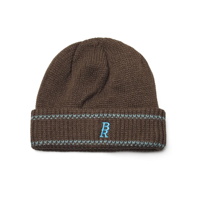 BR LINE BEANIE BROWN