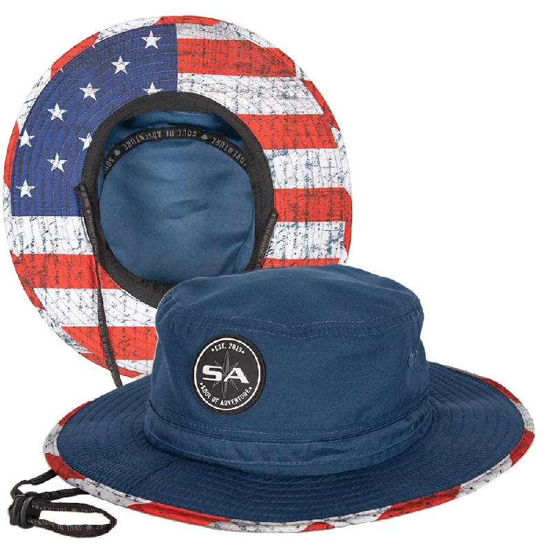 Bucket Hat | American Flag | Navy 2.0