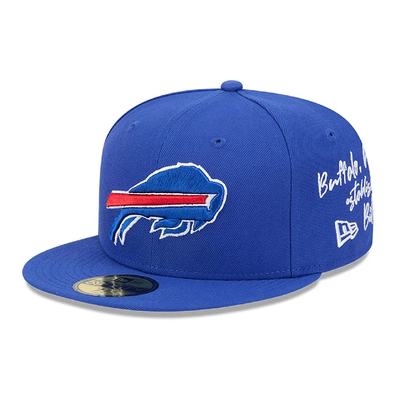 Buffalo Bills Team Verbiage Blue 59FIFTY Fitted Cap