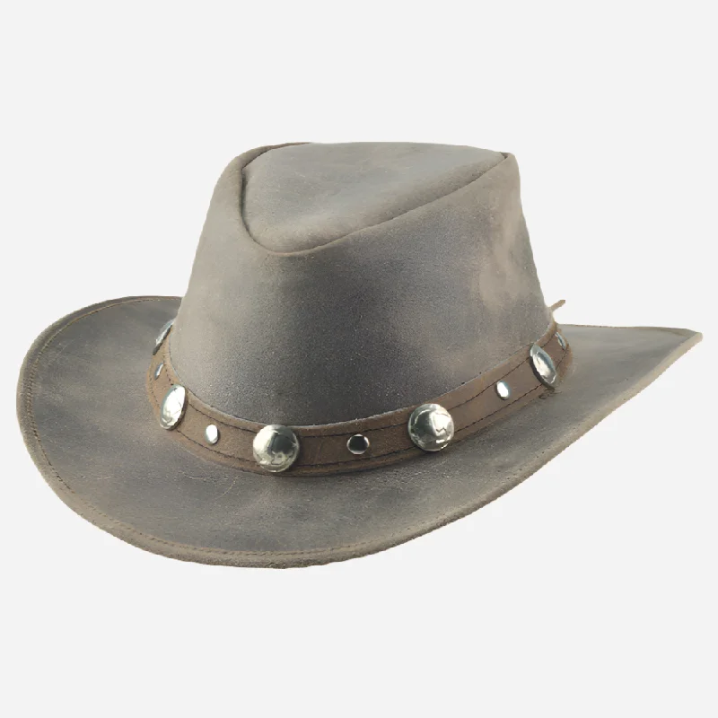 Bullhide Men's Leather Crackled Cowboy Hat