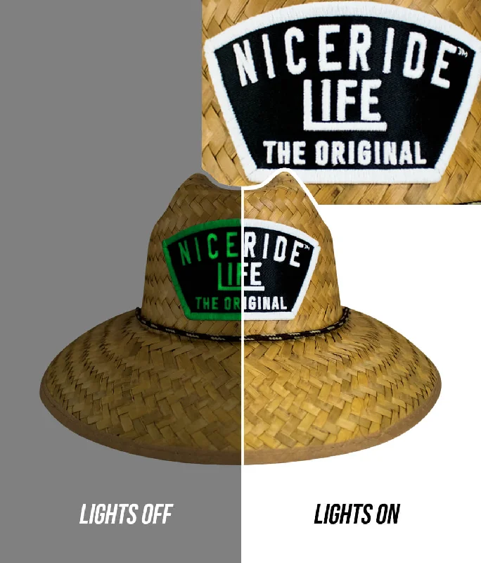 "Grinder" Evening Glow STRAW SUN HAT - Unisex Junior/Kids Size