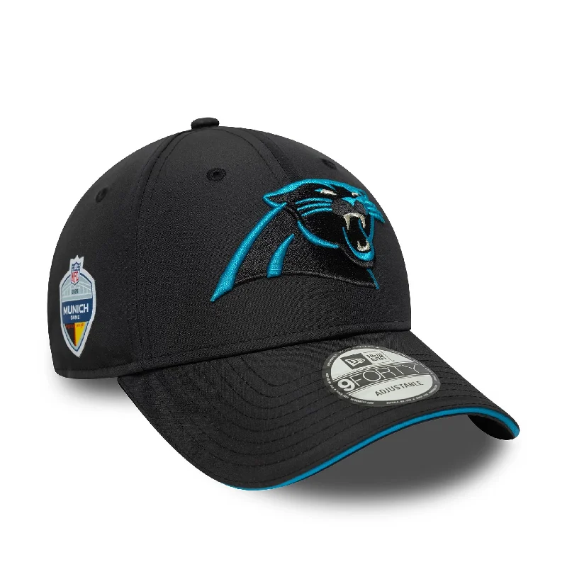 Carolina Panthers NFL International Series Games Munich 2024 Black 9FORTY Adjustable Cap