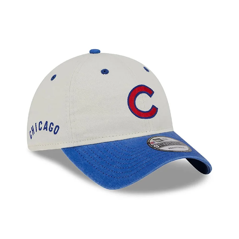 Chicago Cubs Classic Sidescript White 9TWENTY Adjustable Cap