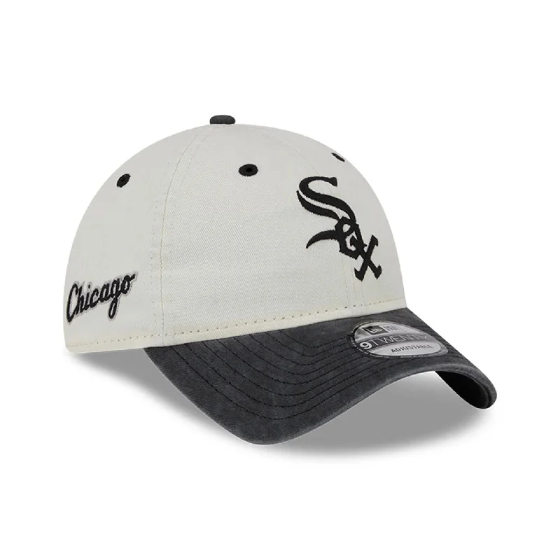 Chicago White Sox Classic Sidescript White 9TWENTY Adjustable Cap