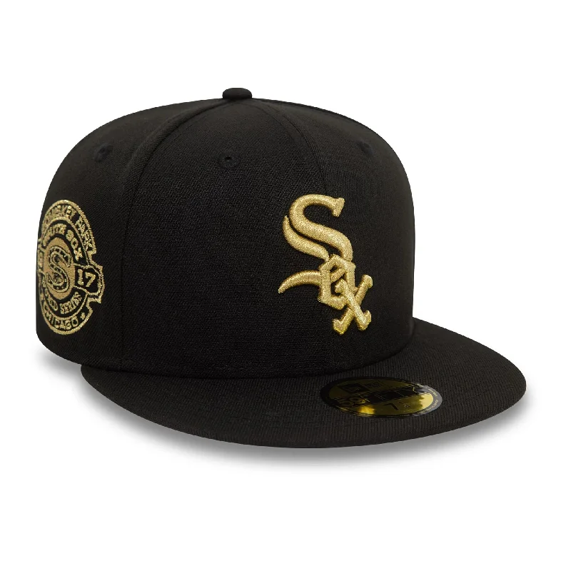 Chicago White Sox Cooperstown Metallic Black 59FIFTY Fitted Cap