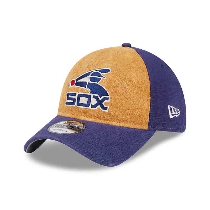 Chicago White Sox Tan Texture Purple 9TWENTY Adjustable Cap