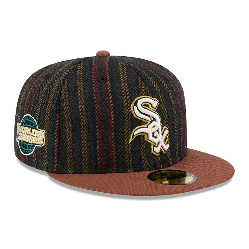 Chicago White Sox Vintage Herringbone Dark Brown 59FIFTY Fitted Cap