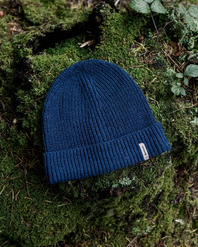 Compass Recycled Beanie - Rich Navy