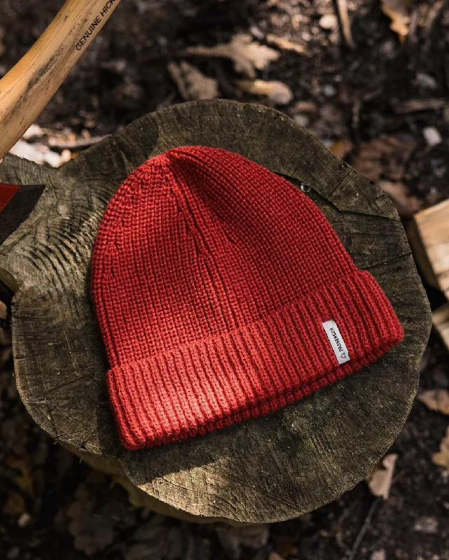 Compass Recycled Beanie - Cardinal