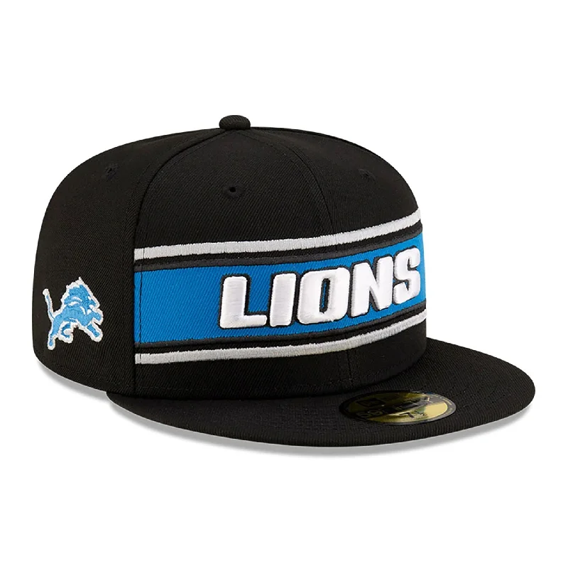 Detroit Lions NFL Sideline 2024 Black 59FIFTY Fitted Cap