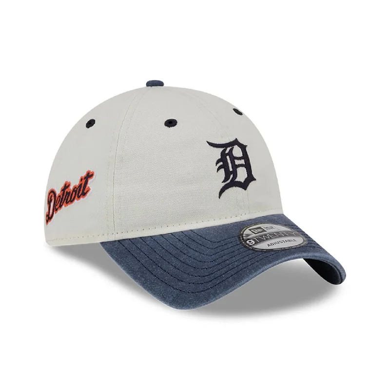 Detroit Tigers Classic Sidescript White 9TWENTY Adjustable Cap