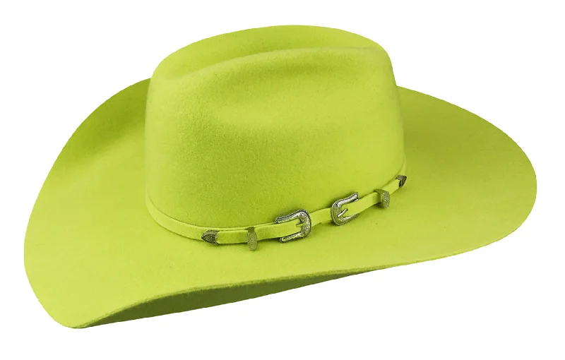 ELECTRIC LIME FELT COWBOY HAT