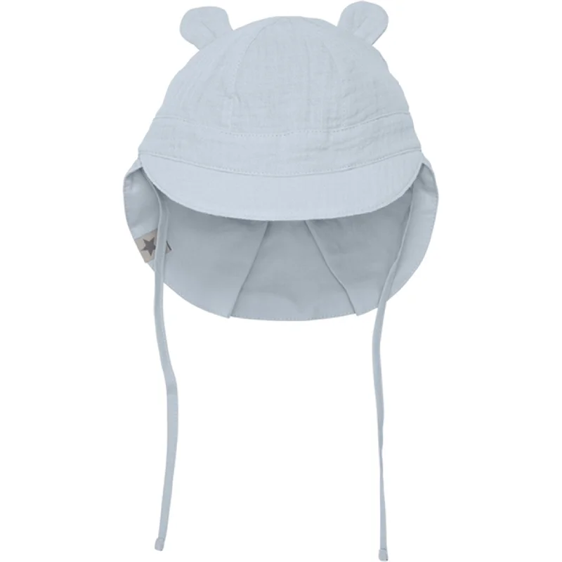 Huttelihut Muslin Celestial Blue Summer hat w. Ears