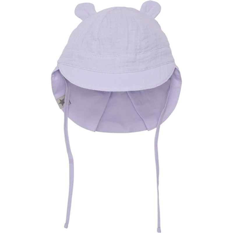 Huttelihut Summer hat w. Ears Muslin Orchid Petal