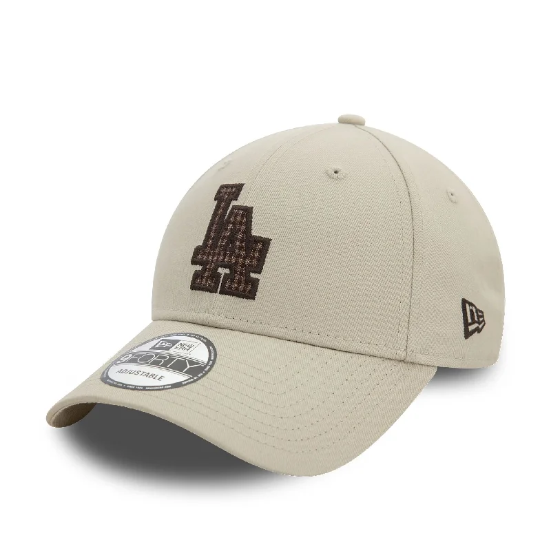 LA Dodgers Check Infill Cream 9FORTY Adjustable Cap