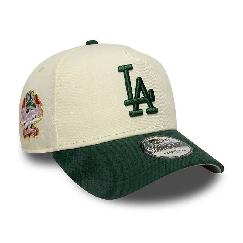 LA Dodgers Chrome White And Dark Green 9FORTY A-Frame Adjustable Cap