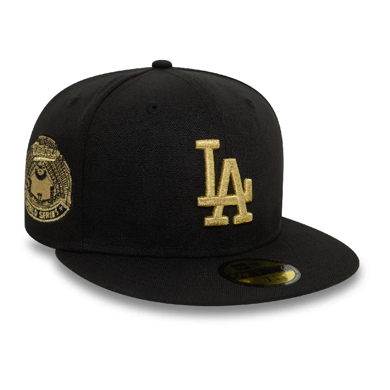 LA Dodgers Cooperstown Metallic Black 59FIFTY Fitted Cap