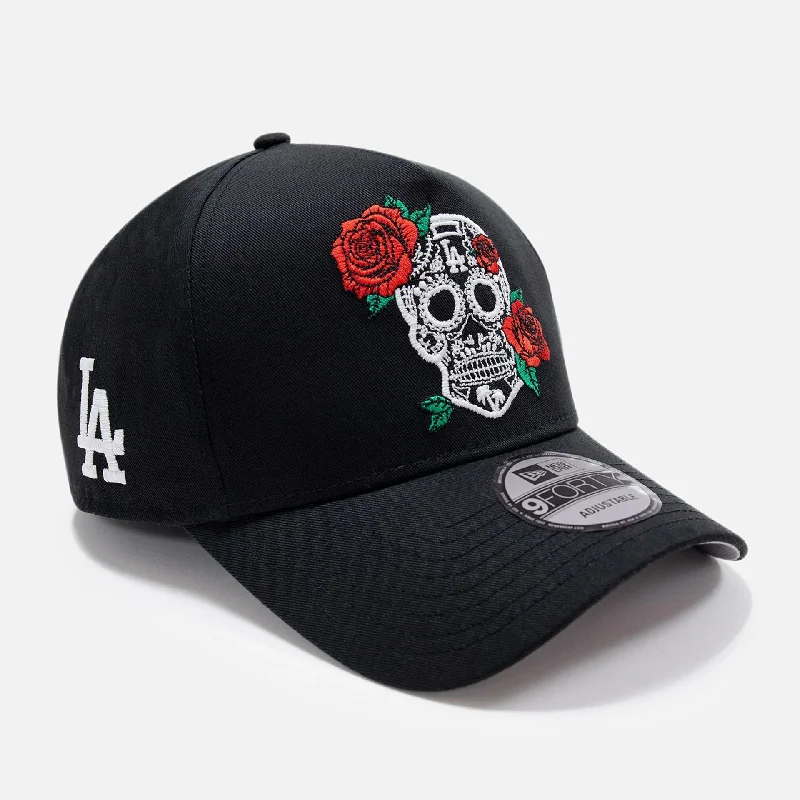 LA Dodgers Glow In The Dark Sugar Skull Black 9FORTY E-Frame Adjustable Cap