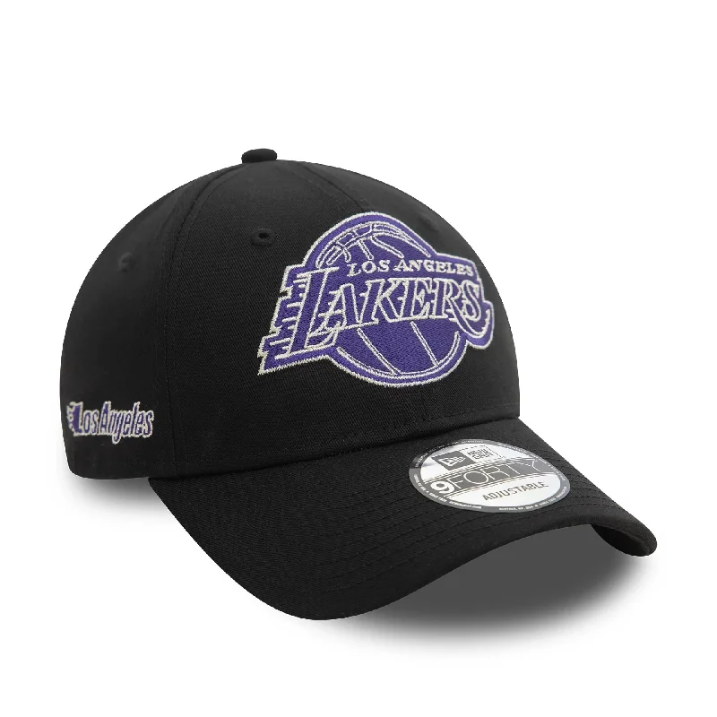 LA Lakers NBA Metallic Black 9FORTY Adjustable Cap